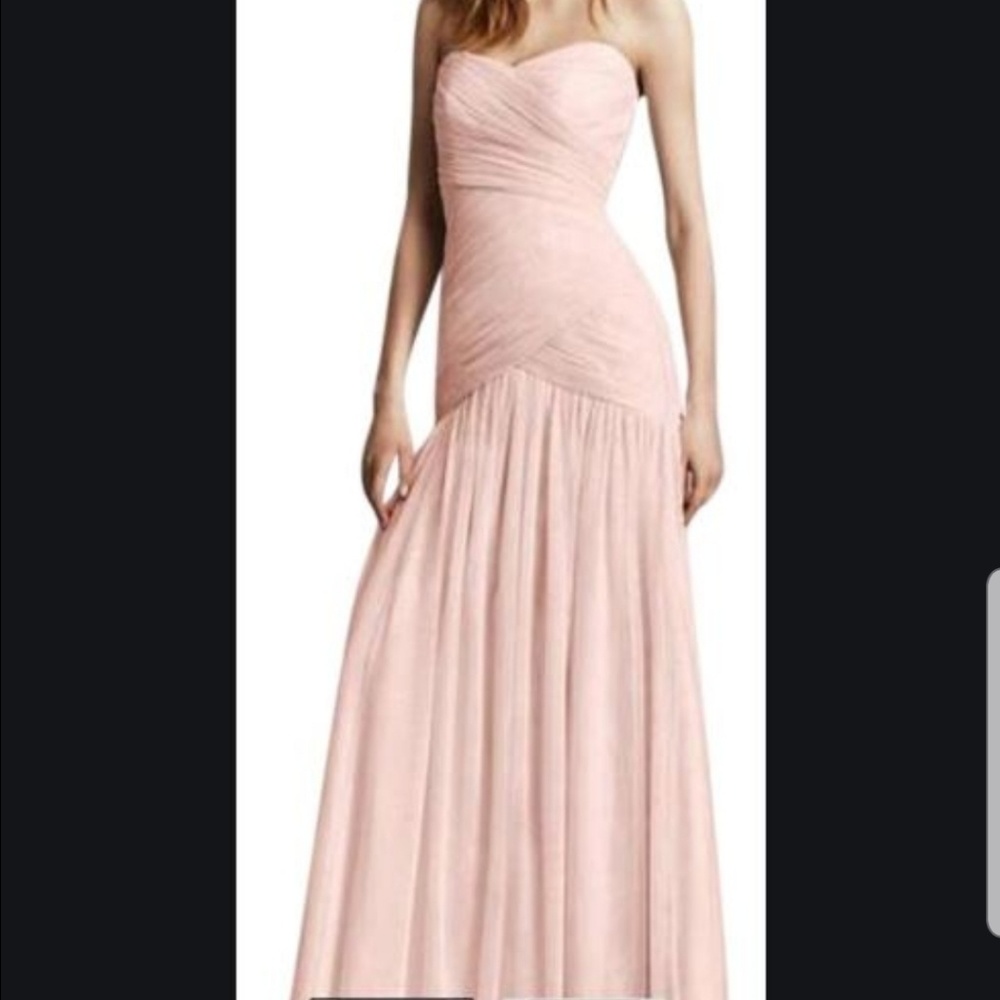 White by Vera Wang Strapless Blush dress
